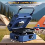 WINKIZA Portable 2 Burner Camping Stove & Grill