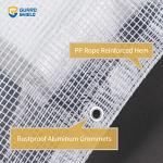 Heavy Duty Waterproof White Tarp 12x20 Feet