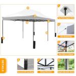 10x20ft Adjustable Pop-Up Canopy Tent - White