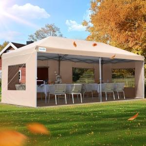 Quictent 10x20 ft Pop-Up Canopy Tent with Sides