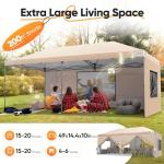 Quictent 10x20 ft Pop-Up Canopy Tent with Sides