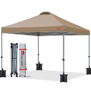 Durable 10x10 Pop-up Canopy Tent with Roller Bag