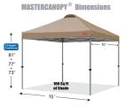 Durable 10x10 Pop-up Canopy Tent with Roller Bag