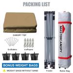 Durable 10x10 Pop-up Canopy Tent with Roller Bag