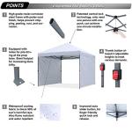ABCCANOPY 10x10 Pop Up Canopy Tent with Sidewalls