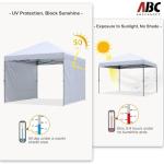 ABCCANOPY 10x10 Pop Up Canopy Tent with Sidewalls