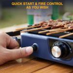 WINKIZA Portable 2 Burner Camping Stove & Grill