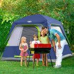 4-Person Portable Waterproof Camping Tent - Dark Blue