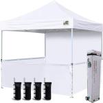 10'x10' Pop-Up Canopy Tent with Sidewalls and Bags