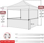 10'x10' Pop-Up Canopy Tent with Sidewalls and Bags