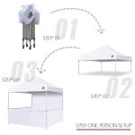 10'x10' Pop-Up Canopy Tent with Sidewalls and Bags