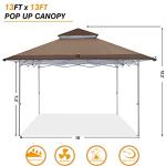COOSHADE 13x13 Pop Up Canopy Tent - Outdoor Shade