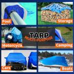 5-Pack Budget-Friendly Waterproof Poly Tarps, 6x8 Feet