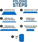 5-Pack Budget-Friendly Waterproof Poly Tarps, 6x8 Feet