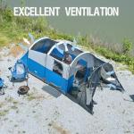 Spacious 8-Person Family Camping Tent with Screen Porch