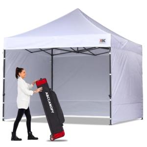 Heavy Duty 10x10 Pop-Up Canopy Tent with Walls