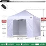 Heavy Duty 10x10 Pop-Up Canopy Tent with Walls
