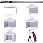Heavy Duty 10x10 Pop-Up Canopy Tent with Walls