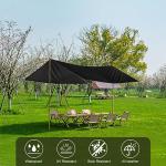 Black Waterproof Tarp for Camping and Outdoor Use