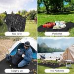 Black Waterproof Tarp for Camping and Outdoor Use