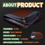 Raindeway 10x10 Heavy Duty Waterproof Tarp