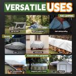 Heavy Duty 12 Mil Waterproof White Tarps 7' x 12