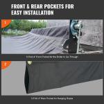 Heavy Duty Black Tarp for Dump Trucks, 6x14 ft