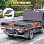 Heavy Duty Black Tarp for Dump Trucks, 6x14 ft