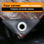 Heavy Duty 5'x7' Waterproof Tarp - Brown/Black