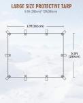 Heavy Duty 10x12ft Waterproof Camping Tarp