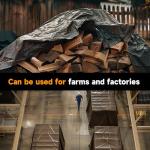 Heavy Duty 5'x7' Waterproof Tarp - Brown/Black