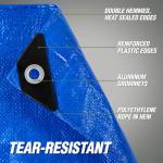 Rugged Rhino Heavy Duty Waterproof Blue Tarp 16x20