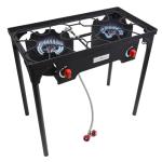Double Burner Propane Camp Stove with Adjustable PSI