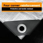 Heavy Duty Waterproof 5'x7' Tarp - Silver/Black