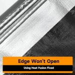 Heavy Duty Waterproof 5'x7' Tarp - Silver/Black