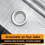 Heavy Duty Waterproof 5'x7' Tarp - Silver/Black