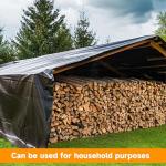 Heavy Duty Waterproof 5'x7' Tarp - Silver/Black