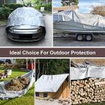 Heavy Duty Waterproof Tarp 8x10FT with Grommets
