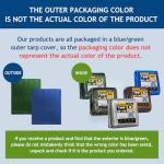 2 Pack Waterproof Tarps 8' x 10' - Green
