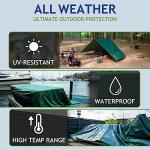 2 Pack Waterproof Tarps 8' x 10' - Green