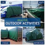 2 Pack Waterproof Tarps 8' x 10' - Green