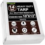 Heavy Duty 10x12 Ft Waterproof Tarp with Grommets