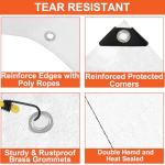 Heavy Duty 10x12 Ft Waterproof Tarp with Grommets