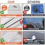 Heavy Duty 10x12 Ft Waterproof Tarp with Grommets