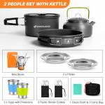 Odoland 16-Piece Lightweight Camping Cookware Set