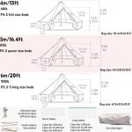 Danchel Outdoor Waterproof Canvas Bell Tent for Glamping