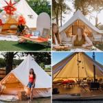 Danchel Outdoor Waterproof Canvas Bell Tent for Glamping
