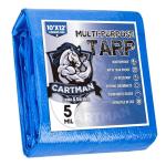 CARTMAN 10x12 Feet Blue Poly Tarp - 5 Mil Thick