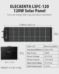 120W Portable Solar Panel for Camping Power