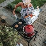 Double Burner Propane Camp Stove with Adjustable PSI